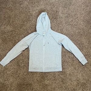 Victoria Sport Light Gray Zip-Up Hoodie | Soft Activewear Jacket